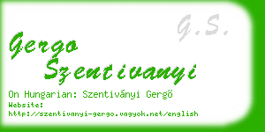 gergo szentivanyi business card