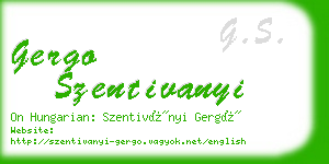 gergo szentivanyi business card